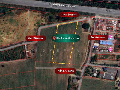 ขาย - ที่ดินติดโรงพยาบาลกำแพงแสน นครปฐม เนื้อที่ 5 ไร่ 2 งาน 46 ตารางวา, นครปฐม