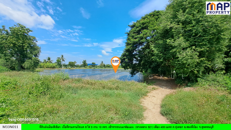 ขาย - ที่ดินสองพี่น้อง ใกล้ถนนมาลัยแมน, สุพรรณบุรี