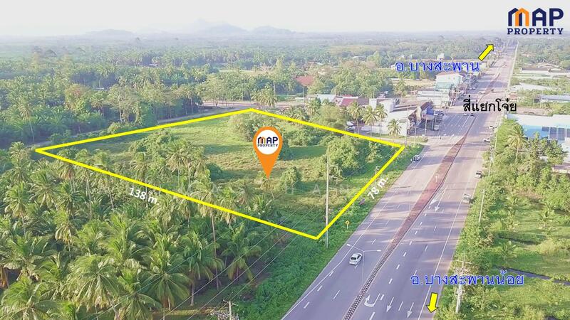 ขาย - ขายด่วน ที่ดินติดถนนทางหลวงใกล้สี่แยกโจ่ย, ประจวบคีรีขันธ์