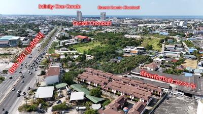 ขาย - ขายที่ดินผังแดงพร้อมโกดัง 3-2-74 ไร่ ใจกลางเมืองชลบุรี ติดโกลบอลเฮ้าส์ ใกล้ถนน 361 เพียง 130 เมตร, ชลบุรี