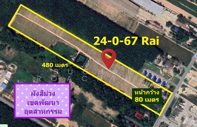 ขาย - ขายที่ดิน 24 ไร่ อ.นิคมพัฒนา จ.ระยอง, ระยอง