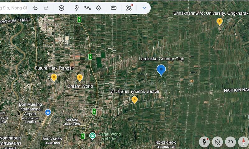 ให้เช่า - ให้เช่าที่ดินผืนงาม 16 ไร่ วิวสนามกอล์ฟลำลูกกาคันทรี่คลับ หน้ากว้างประมาณ 280 ม. ล้อมรั้วแข็งแรงรอบด, ปทุมธานี