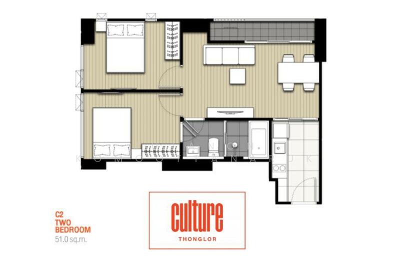 Culture Thonglor, กรุงเทพ, Soi Sukhumvit 59, Sukhumvit Road, คลองตันเหนือ, วัฒนา, กรุงเทพ, 52 ตร.ม., คอนโด ขาย, โดย Jutanon Komoottanaruk, 500097369 - DDproperty.com