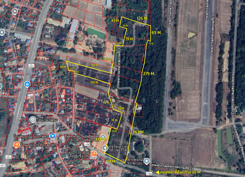 ขาย - ขายที่ดิน 40 ไร่ 0 งาน 67.5 ตร.ว. ติดถนนหมายเลข 1186 ใกล้กรมทหารพรานที่ 31 พะเยา, พะเยา