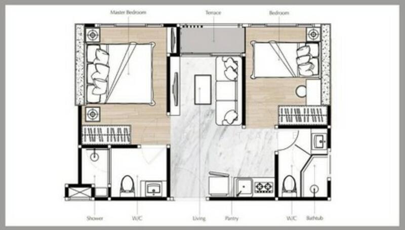 Bless Residence Ekkamai, Bangkok, Sukhumvit 71, Khlong Tan Nua, Watthana, Bangkok, 2 Bedrooms, 39 sqm, Condo For Sale, by DifferEstate, 500107678 - DDproperty.com