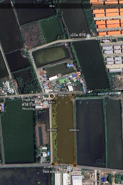 ขาย - ที่ดิน 10 ไร่ ซอยยิ้มแย้ม ซอยประชาอุทิศ 90, สมุทรปราการ