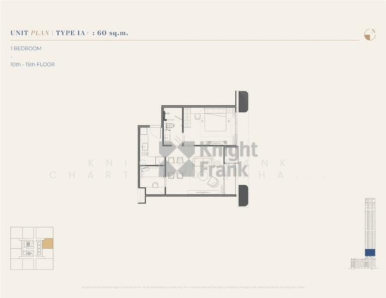 KingsQuare Residence, Bangkok, Rama 3, Bang Pong Pang, Yan Nawa, Bangkok, 1 Bedroom, 60 sqm, Condo Option To Buy, by Knight Frank Chartered (Thailand) Co.,Ltd, 500116741 - DDproperty.com