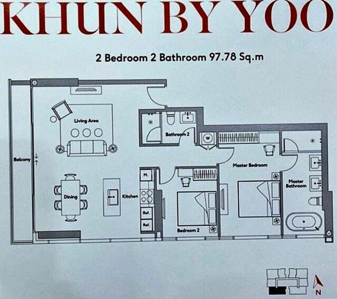 Khun By Yoo, Bangkok, 338 Thonglor Road, Khlong Tan Nua, Watthana, Bangkok, 2 Bedrooms, 98 sqm, Condo For Sale, by Pattarasaya Sripirom, 500117971 - DDproperty.com