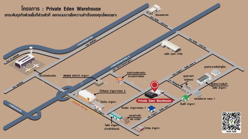 For Rent - Premium 460 sqm. Warehouse for Rent/Sale: Luxury Design, Full A/C,, Pathum Thani