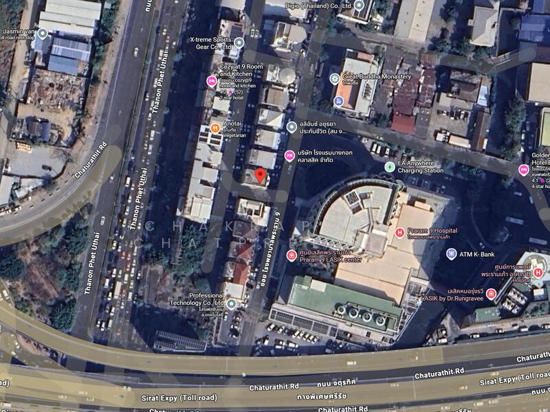 For Sale - An 8-story office building located in front of the entrance to Rama 9 Hospital., Bangkok