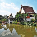 บ้านทรงไทยประยุกต์ริมน้ำ ขนาด1-0-42ไร่ ซ.หอมเกร็ด18 สามพราน, นครปฐม