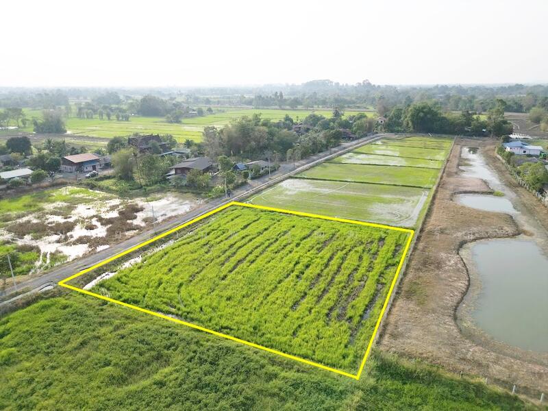 ขาย - ขายที่ดิน ทางขึ้นเขาใหญ่ วิวภูเขา คูน้ำไหลผ่าน ในแหล่งชุมชน, นครนายก