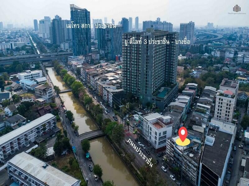 For Sale - ขายอาคารพาณิชย์ 2 คูหา (ตึกแถว) ติดถนนประชาชื่น | โซนบางโพ–บางซ่อน–เตาปูน, Bangkok