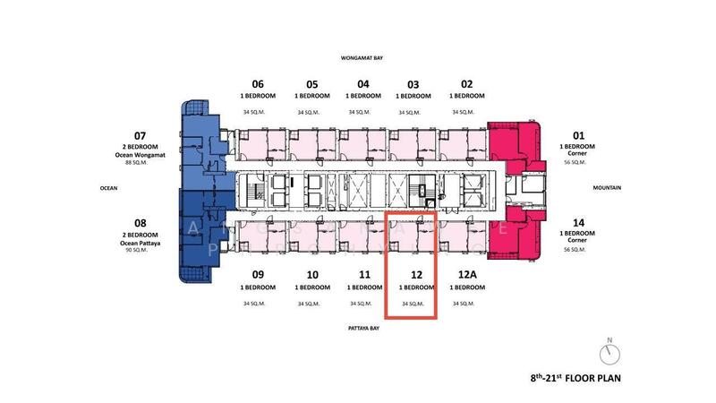 Once Wongamat : วันซ์วงศ์อมาตย์, Chon Buri (Pattaya), พัทยา-นาเกลือ, Na Kloe, Bang Lamung (Pattaya), Chon Buri (Pattaya), 1 Bedroom, 34 sqm, Condo For Sale, by Angsanawee Phrohying, 500135211 - DDproperty.com