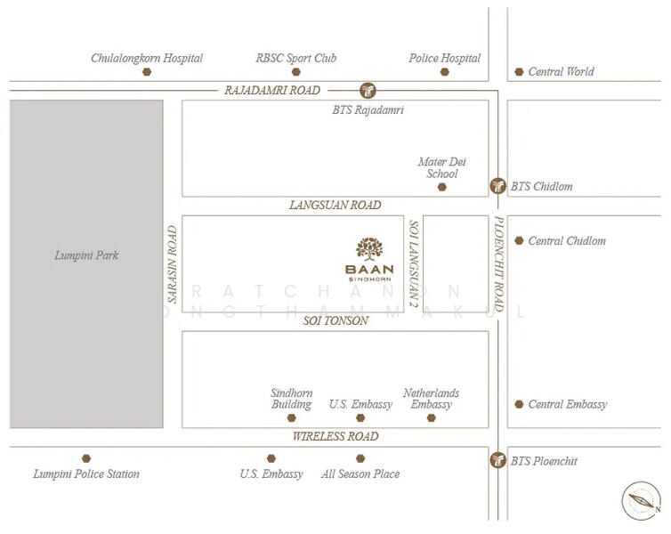 Baan Sindhorn, Bangkok, 89 Soi Langsuan, Langsuan Road, Lumphini, Pathum Wan, Bangkok, 2 Bedrooms, 126 sqm, Condo For Sale, by Ratchanon Songthammakul, 500141541 - DDproperty.com