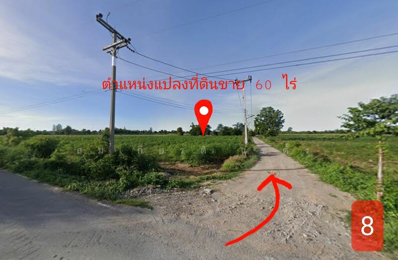 ขาย - ขายด่วน ที่ดินดอนเจดีย์ แปลงใหญ่ 60 ไร มีรั้วปูนรอบแนวเขตที่ดินแล้ว, สุพรรณบุรี