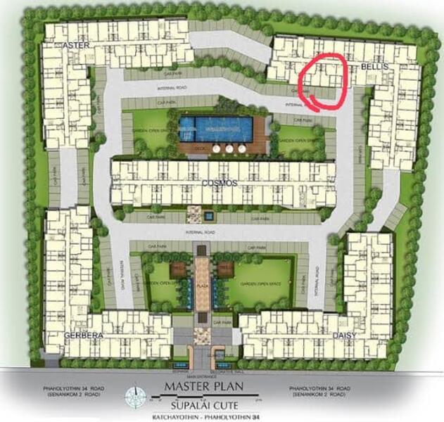 Supalai Cute Ratchayothin-Phaholyothin 34, Bangkok, Paholayothin Road, Sena Nikhom, Chatuchak, Bangkok, 1 Bedroom, 41 sqm, Condo For Sale, by Bell, 500145469 - DDproperty.com