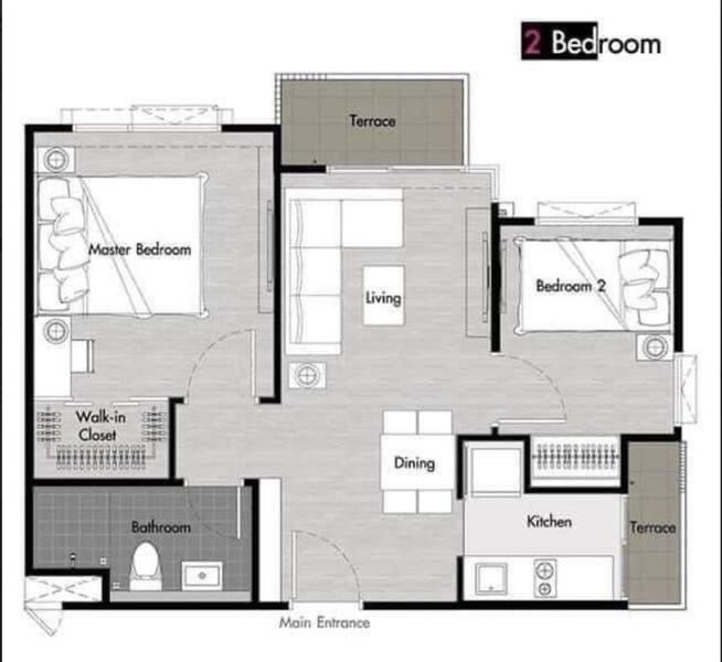 Zelle Rattanathibet, Nonthaburi, Rattanathibet, Bang Kra So, Muang Nonthaburi, Nonthaburi, 2 Bedrooms, 52 sqm, Condo For Sale, by One Re., 500146846 - DDproperty.com