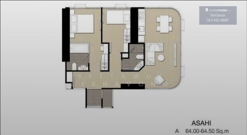 ASHTON Asoke, Bangkok, 131 Asoke Montri Road, Khlongtoei Nua, Watthana, Bangkok, 2 Bedrooms, 66 sqm, Condo For Rent, by Settawut Leenavong, 500146944 - DDproperty.com