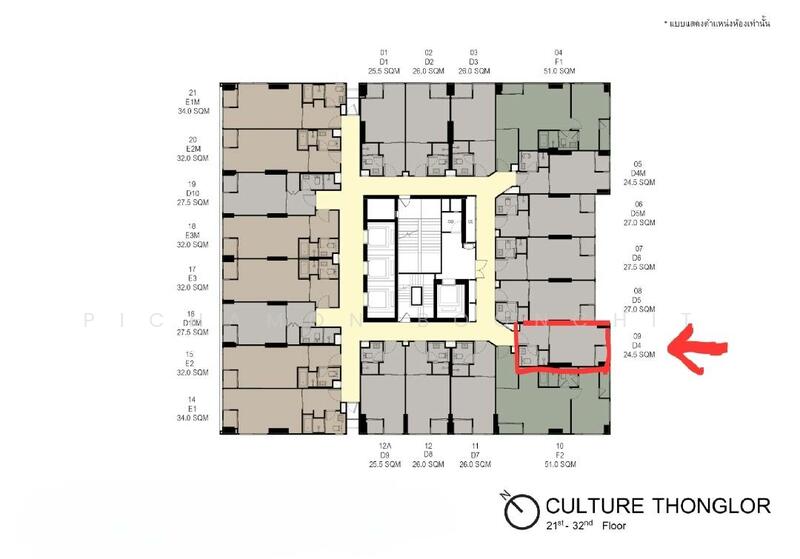 Culture Thonglor, กรุงเทพ, Soi Sukhumvit 59, Sukhumvit Road, คลองตันเหนือ, วัฒนา, กรุงเทพ, 35 ตร.ม., คอนโด ขาย, โดย Pichamon Boonchit, 500147512 - DDproperty.com