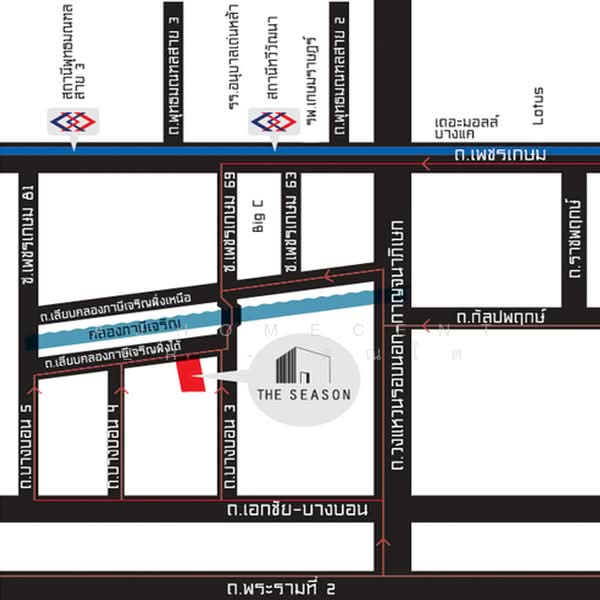 The Season Phetkasem 69, Bangkok, 79 Road along Khlong Phasi Charoen, southern side, Nong Kham, Nong Khaem, Bangkok, 3 Bedrooms, 180 sqm, Single Detached House For Sale, by AJHOMECENTER - คุณโต, 500152878 - DDproperty.com