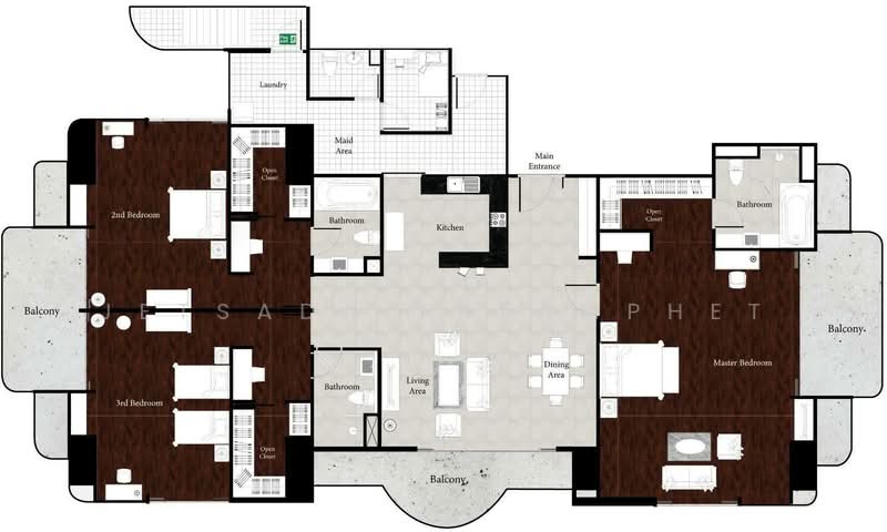 Piyathip Place, Bangkok, 24 Soi Prommitr, Khlong Tan Nua, Watthana, Bangkok, 3 Bedrooms, 289 sqm, Condo For Rent, by Jetsada Theamphet, 500154164 - DDproperty.com