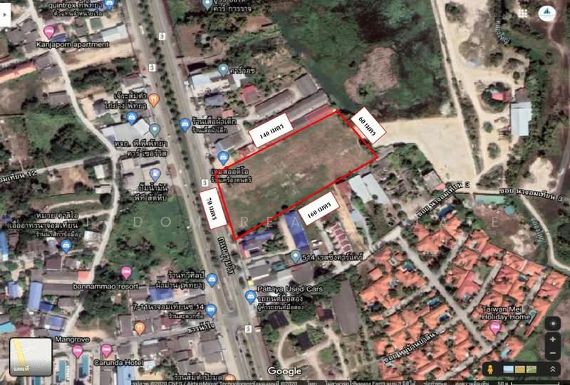 ที่ดินพัทยาติดถนนสุขุมวิท เยี้ยงโรงแรมแอมบาสเด้อ, ชลบุรี, นาจอมเทียน, สัตหีบ, ชลบุรี, 1,600 ตร.ม., ที่ดิน ขาย, โดย Wisdom Real Estate, 500154304 - DDproperty.com