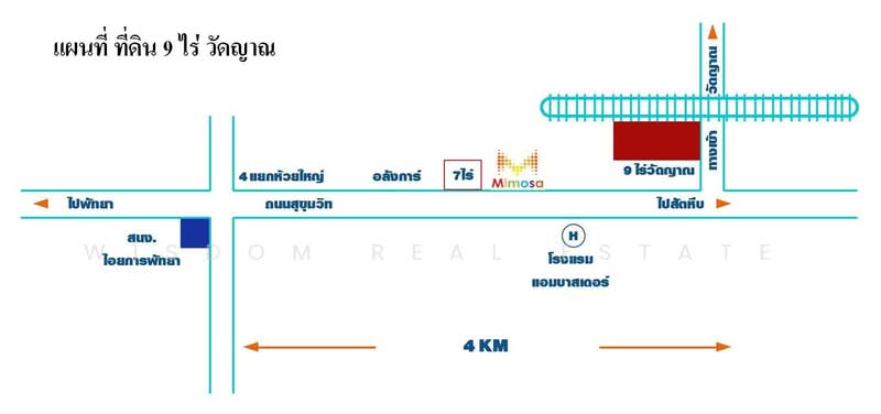 ที่ดินพัทยา ใกล้วัดญาณสังวราราม, ชลบุรี, นาจอมเทียน, สัตหีบ, ชลบุรี, 14,632 ตร.ม., ที่ดิน ขาย, โดย Wisdom Real Estate, 500154311 - DDproperty.com