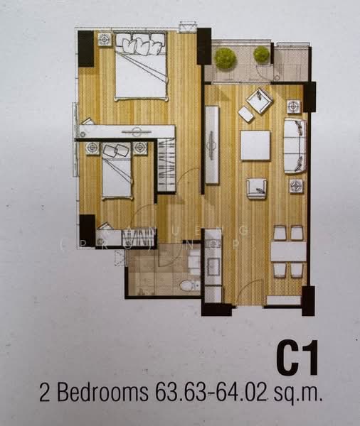 My Resort Bangkok, Bangkok, 1724 Petchaburi Road, Bang Kapi, Huai Khwang, Bangkok, 2 Bedrooms, 64 sqm, Condo For Sale, by Kanueng (Pro) Noppornpitak, 500154968 - DDproperty.com