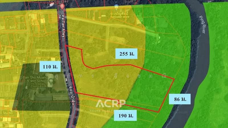 Large Riverside Land for Sale on the Ping River, Chiang Mai Land for Sale in Chiang Mai, Chiang Mai, Pa Tun, Muang Chiang Mai, Chiang Mai, , 18,548 sqm, Land For Sale, by สุภัทร สังขมณี, 500155156 - DDproperty.com