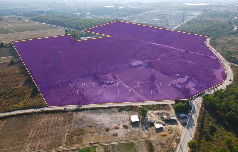 For Sale - ขายที่ดิน มาบยางพร อ.ปลวกแดง ระยอง (Zone อุตสาหกรรม มีไฟฟ้า Support) เนื้อที่ 86 ไร่ ถนนกว้าง 8-15 m, Rayong