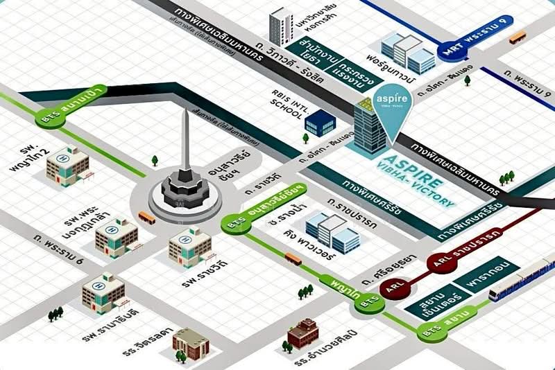 Aspire Vibha-Victory, Bangkok, 702 Asoke-Dindaeng Road, Din Daeng, Din Daeng, Bangkok, Studio, 37 sqm, Condo For Rent, by พิมพ์ภัทรา แจ่มอุลิตรัตน, 500156278 - DDproperty.com