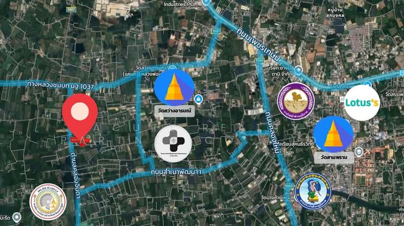 For Sale - Land for sale in a prime location in Sam Phran near Phetkasem Road, Nakhon Pathom