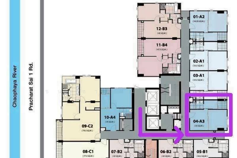 Chewathai Residence Bang Pho, Bangkok, Pracharat Sai 2 Road, Bang Sue, Bangkok, 1 Bedroom, 35 sqm, Condo For Sale, by ชนะชาติ นนท์ตา, 500160458 - DDproperty.com