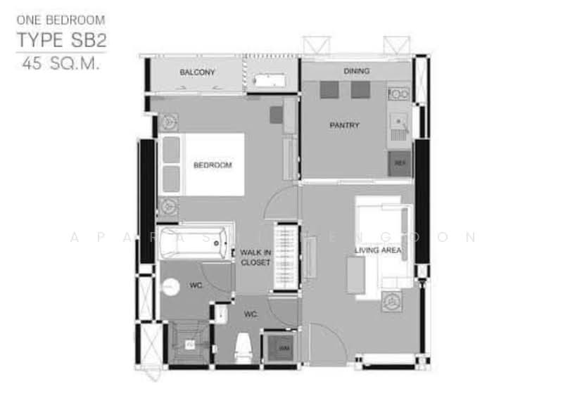 Rhythm Sathorn, Bangkok, 141 Soi Sathorn 21, Yan Nawa, Sathon, Bangkok, 1 Bedroom, 45 sqm, Condo For Rent, by Aparasmi Mengoon, 500161422 - DDproperty.com