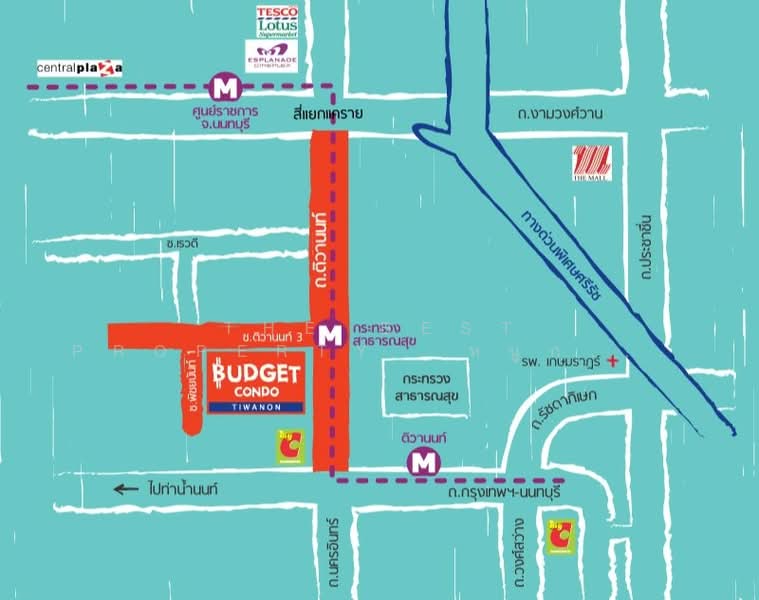 Budget Condo Tiwanon : บัดเจท คอนโด ติวานนท์, นนทบุรี, ติวานนท์ 3, ตลาดขวัญ, เมืองนนทบุรี, นนทบุรี, 25 ตร.ม., คอนโด ขาย, โดย The Best Property หนูกรานต์, 500161430 - DDproperty.com