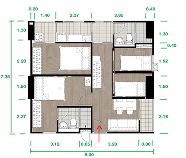 Regent Home Bangson 2 Phase 28, Bangkok, Bangkok-Nontaburi Road, Bang Sue, Bang Sue, Bangkok, 2 Bedrooms, 56 sqm, Condo For Sale, by WE GROUP, 500161526 - DDproperty.com