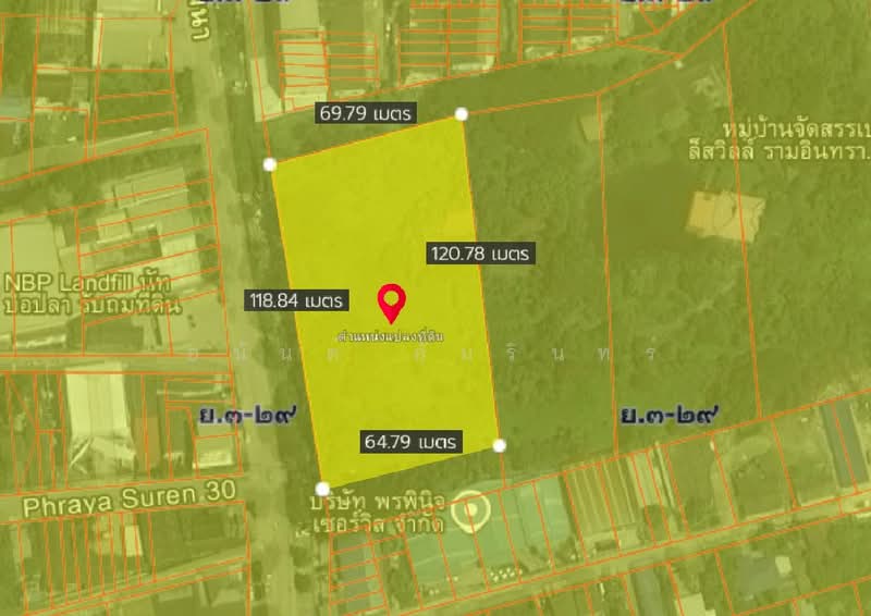 ให้เช่าที่ดิน เนื้อที่ 6 ไร่ (โดยประมาณ) ถ.เจริญพัฒนา เยื้อง ซ.พระยาสุเรนท์ 30, กรุงเทพ, บางชัน, คลองสามวา, กรุงเทพ, 9,600 ตร.ม., ที่ดิน ให้เช่า, โดย อนันต์ อัมรินทร์, 500161997 - DDproperty.com