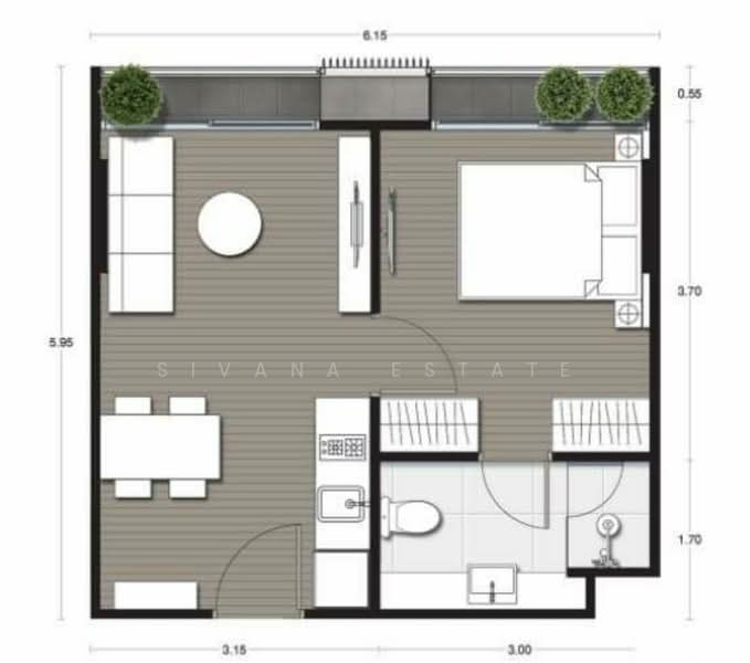 Noble Ambience Sukhumvit 42, Bangkok, 55 Suk Chai Alley, Khong Tan, Khlong Toei, Bangkok, 1 Bedroom, 35 sqm, Condo For Sale, by Sivana Estate, 500164575 - DDproperty.com