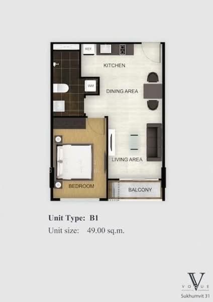 Voque Sukhumvit 31 : โว้ค สุขุมวิท 31, กรุงเทพ, 69 ถนนสุขุมวิท 31, คลองเตยเหนือ, วัฒนา, กรุงเทพ, 49 ตร.ม., คอนโด ขาย, โดย วีระศักดิ์ ชินวัฒนโชติ, 500165435 - DDproperty.com