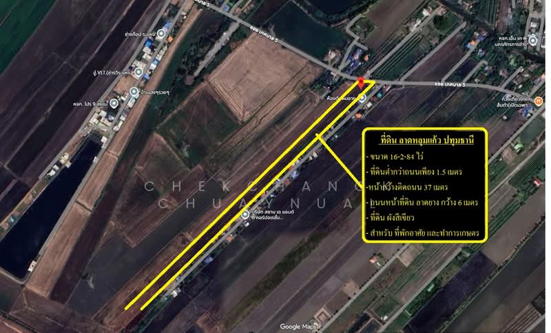ที่ดิน ปทุมธานี ลาดหลุมแก้ว, Pathum Thani, เทศบาล 5, Ra Haeng, Lat Lum Kaeo, Pathum Thani, , 26,736 sqm, Land For Sale, by Chekchanok Chuaynual, 500166959 - DDproperty.com