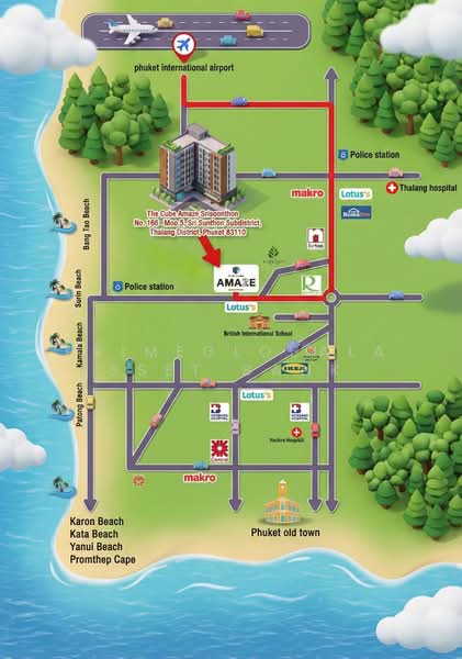 The Cube Amaze Srisoonthon : เดอะคิวบ์ อะเมซ ศรีสุนทร, ภูเก็ต, เลขที่ 46/21 ถ.ศรีสุนทร, ศรีสุนทร, ถลาง, ภูเก็ต, 29 ตร.ม., คอนโด ให้เช่า, โดย primeglobalasset Bank, 500167083 - DDproperty.com