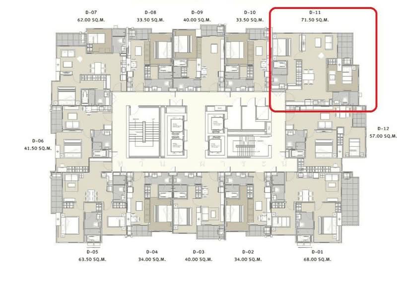 Yuu Sriracha, Chon Buri (Pattaya), 168/4 Moo 9, Sukhumvit Road, Bang Phra, Si Racha, Chon Buri (Pattaya), 2 Bedrooms, 71 sqm, Condo For Sale, by Dawan Pharanat, 500167346 - DDproperty.com