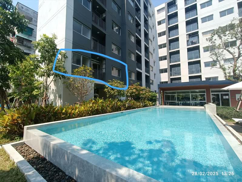 Sena Kith Srinakarin-Sridan, Samut Prakan, Sukhumvit Road 113, Samrong Nua, Muang Samut Prakarn, Samut Prakan, 2 Bedrooms, 44 sqm, Condo For Rent, by ศราวุธ วัฒนานนท์, 500167363 - DDproperty.com
