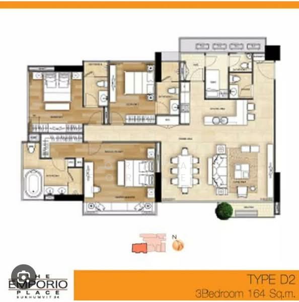 The Emporio Place : ดิ เอ็มโพริโอ เพลส, กรุงเทพ, 93 ซอยสุขุมวิท 24 ถนนสุุขุมวิท, คลองตัน, คลองเตย, กรุงเทพ, 161 ตร.ม., คอนโด ขาย, โดย Oraya Fortney, 500167855 - DDproperty.com
