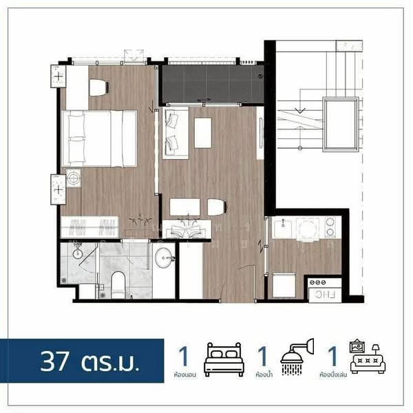 Newera Condo Ekamai-Ramintra : นีเวร่า คอนโด เอกมัย–รามอินทรา, กรุงเทพ, ถนนสุคนธสวัสดิ์, ลาดพร้าว, ลาดพร้าว, กรุงเทพ, 37 ตร.ม., คอนโด ให้เช่า, โดย ณภัทร พรสิริเมธากุล, 500168433 - DDproperty.com