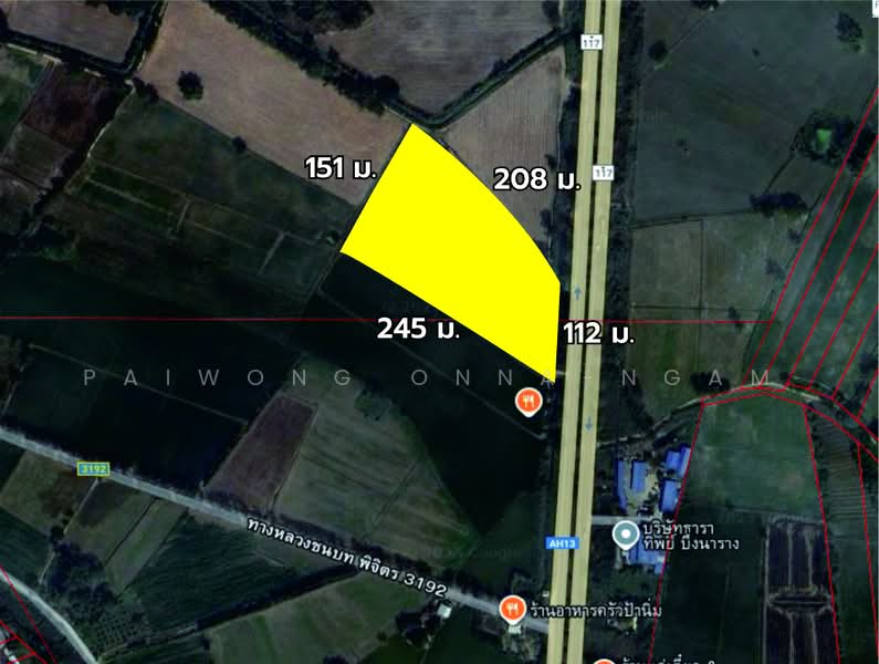 ขาย - ที่ดินเปล่า 15 ไร่, ติดถนนหมายเลข 117 (นครสวรรค์ – พิจิตร) อ.โพธิ์ทะเล จ.พิจิตร, พิจิตร