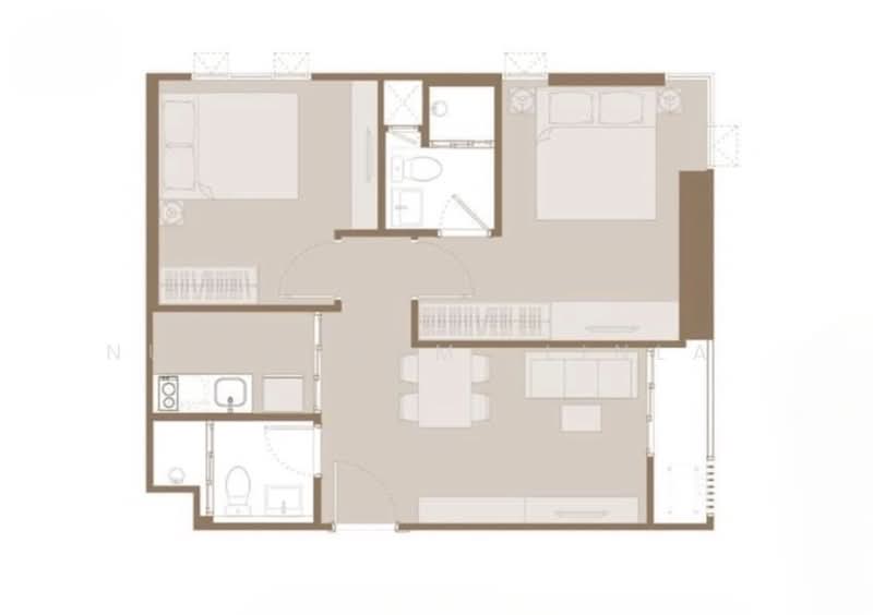 Aspire Onnut Station, Bangkok, Sukhumvit Road, Phra Kanong, Khlong Toei, Bangkok, 2 Bedrooms, 54 sqm, Condo For Sale, by Nuttharom Linla , 500169559 - DDproperty.com