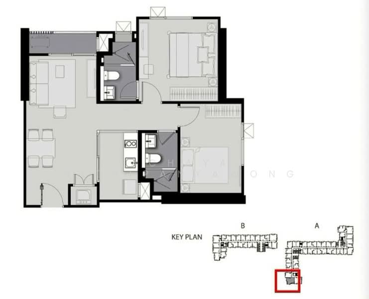 Life Asoke-Rama 9, Bangkok, 626 Asoke-Dindaeng Road, Makkasan, Ratchathewi, Bangkok, 2 Bedrooms, 60 sqm, Condo For Rent, by Achaya Nithipanyawong, 500169885 - DDproperty.com