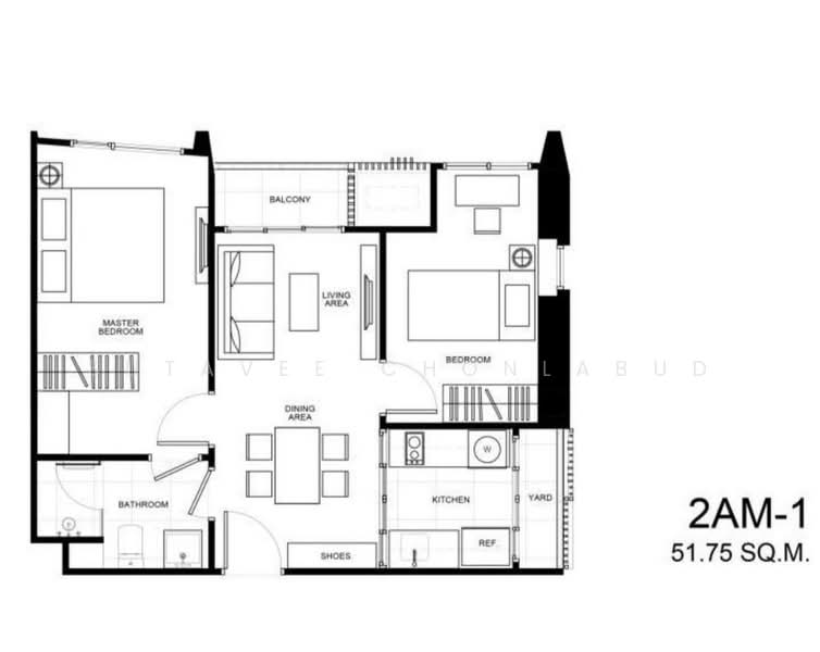 The Line Phahon-Pradipat, Bangkok, 21 Pradiphat Road, Samsen Nai, Phaya Thai, Bangkok, 2 Bedrooms, 53 sqm, Condo For Rent, by Sutavee Chonlabud, 500170296 - DDproperty.com